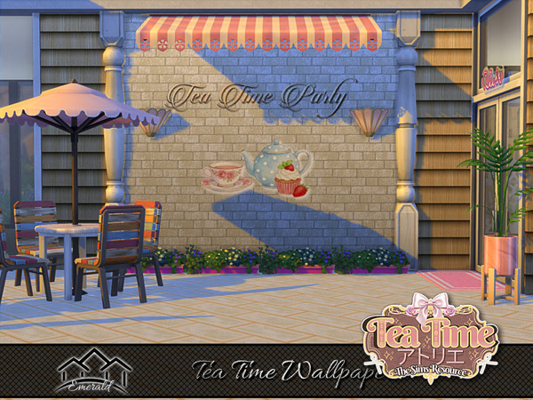 Sims 4 — Tea Time Wallpaper 6 by Emerald — Tea Time is a popular special occasion experience, for civilized conversation