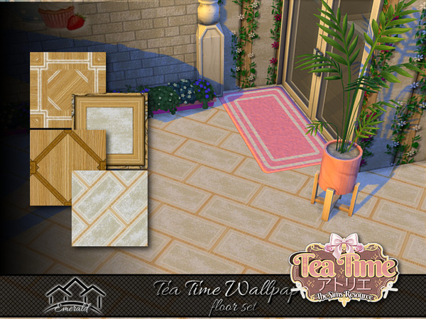 Sims 4 — Tea Time Wallpaper floor set by Emerald — Tea Time is a popular special occasion experience, for civilized