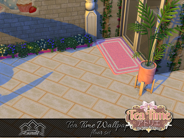 Sims 4 — Tea Time Wallpaper floor 3 by Emerald — Tea Time is a popular special occasion experience, for civilized