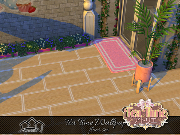 Sims 4 — Tea Time Wallpaper floor 4 by Emerald — Tea Time is a popular special occasion experience, for civilized