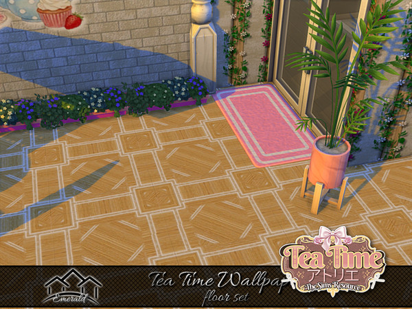 Sims 4 — Tea Time Wallpaper floor 5 by Emerald — Tea Time is a popular special occasion experience, for civilized