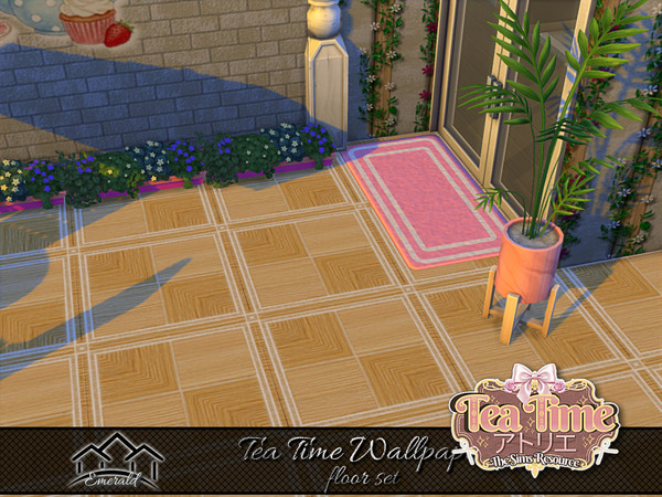 Sims 4 — Tea Time Wallpaper floor 6 by Emerald — Tea Time is a popular special occasion experience, for civilized