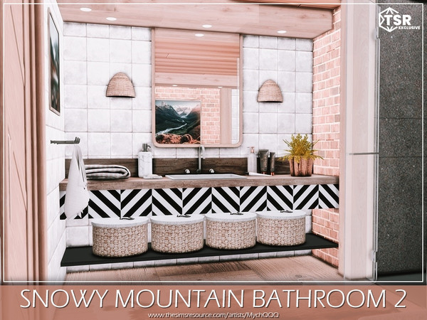 Sims 4 — Snowy Mountain Bathroom 2 by MychQQQ — Value: $ 9,605