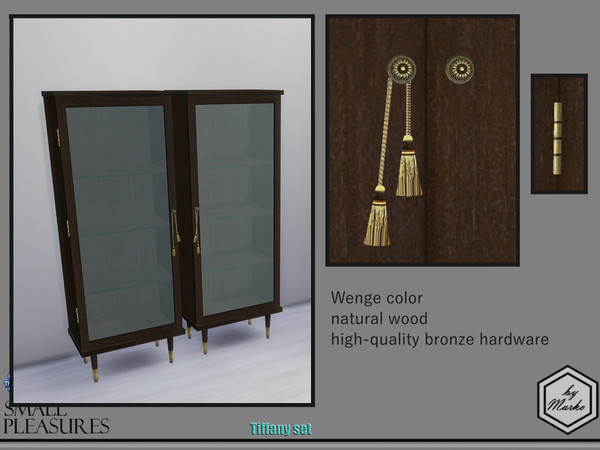 Sims 4 — [MarkoTS4] Livingroom set Tiffany china cabinet by Marko_An — A cabinet or sideboard for dishes and booksMy mom