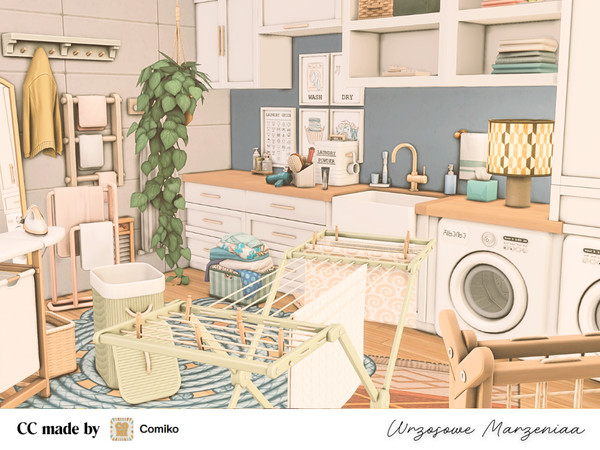Sims 4 — Boho Laundry Room by WrzosoweMarzeniaa — Room Type: Laundry Room