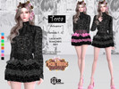 Sims 4 — TEA TIME - TOVA - Mini Skirt by Helsoseira — Style - Lace layer mini skirt with bows detail