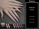 Sims 4 — Pierced Nails by Venerian by Venerian — 20 swatches