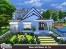 Sims 4 — Rosecute House(No CC) by evi — A three bedroom house with a yard and a small private pool.