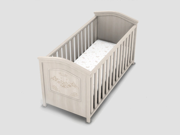 Sims 4 — Little Estate Nursery Crib by SaeraMaples — A nursery set with a regal theme. Includes a matching toddler bed