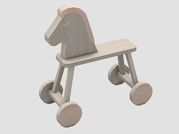 Sims 4 — Little Estate Nursery Horse by SaeraMaples — A nursery set with a regal theme. Includes a matching toddler bed