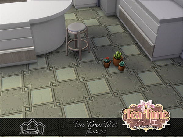 Sims 4 — Tea Time Tiles floor 3 by Emerald — Tea time is a designated time for resting, socializing, sharing with family