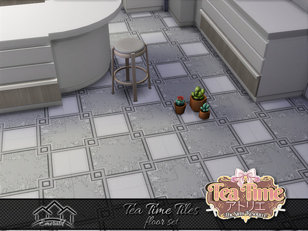 Sims 4 — Tea Time Tiles floor 5 by Emerald — Tea time is a designated time for resting, socializing, sharing with family