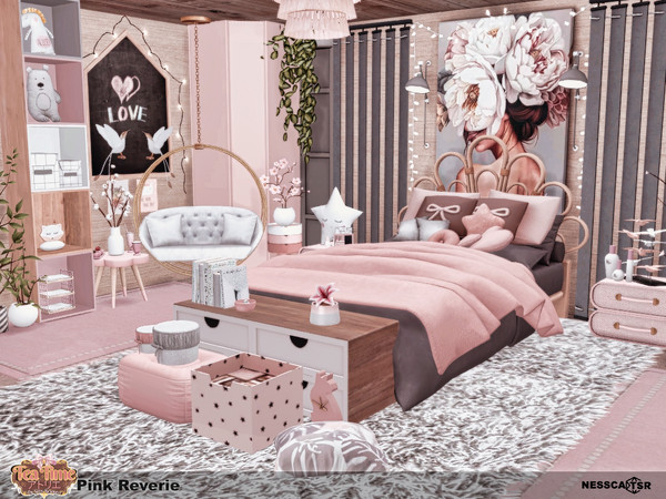 Sims 4 — Pink Reverie by Nessca — Made especially for the Tea Time collection!