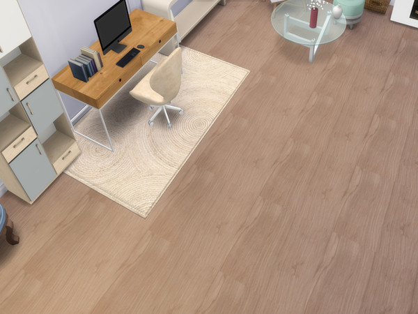 Sims 4 — Atlas Wood Floor by lavilikesims — A set of creations that includes wood flooring and walling with matching