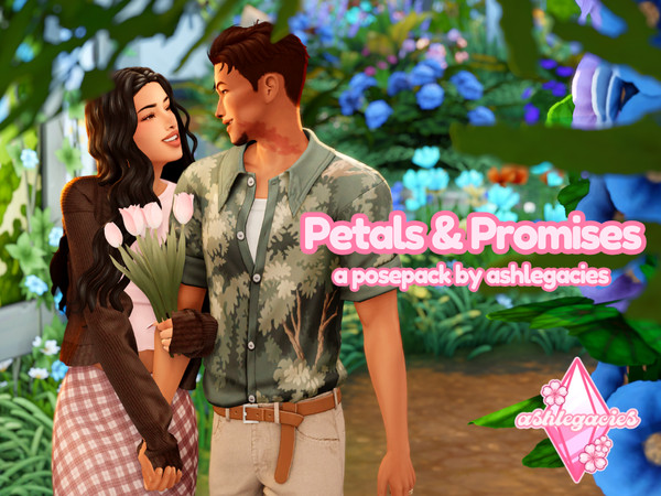 Sims 4 — Petals & Promises Posepack by ashlegacies — - Posepack