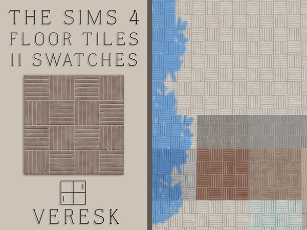 Sims 4 — VERESK_Marble paving stones by Veresk_Veresk — 11 types of marble paving stones for your floor in Sims 4 from