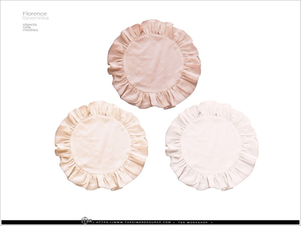 Sims 4 — Florence Teaset - table napkin by Severinka_ — Decor set for decorating a kitchen or dining room. Delicate