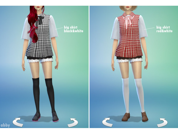 Sims 4 — Girls Big shirts 2 colours by Abby-_- — Girls Big shirts 2 colours