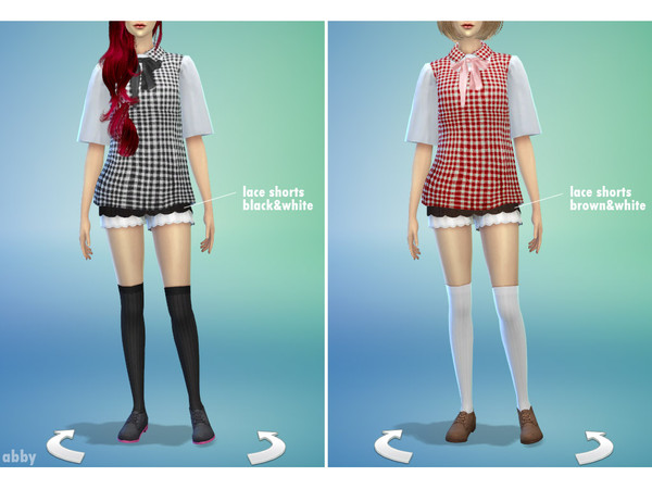 Sims 4 — simple Lace shorts 2 colour by Abby-_- — simple Lace shorts 2 colour