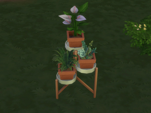 Sims 4 — Cryptic Triptych Shelf by BeautifulDayXo — Another shelf with fixed rigs. Pots and plants not included.