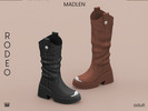 Sims 4 — Rodeo Boots by Madlen — Time to kick up some dust! The laid-back cowboy boot that blends classic western