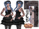 Sims 4 — Gothic Doll Tattoo Sleeve (Right Arm) by MaruChanBe2 — Cute gothic themed tattoos for your cuties.