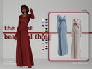 Sims 4 — Trisha long dress with lace and front drape by MissValentine142 — 22 Shades