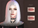 Sims 4 — Mouth Preset N104 by PlayersWonderland — New morphed mouth preset for female-males and from teen to elders.