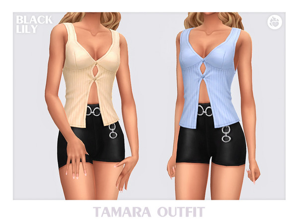 Sims 4 — Tamara Outfit by Black_Lily — YA, A, Teen