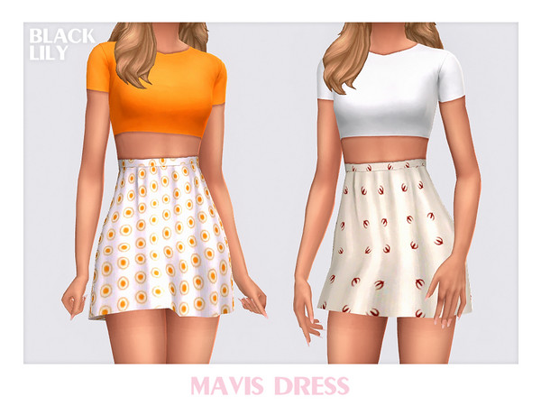 Sims 4 — Mavis Dress by Black_Lily — YA, A, Teen