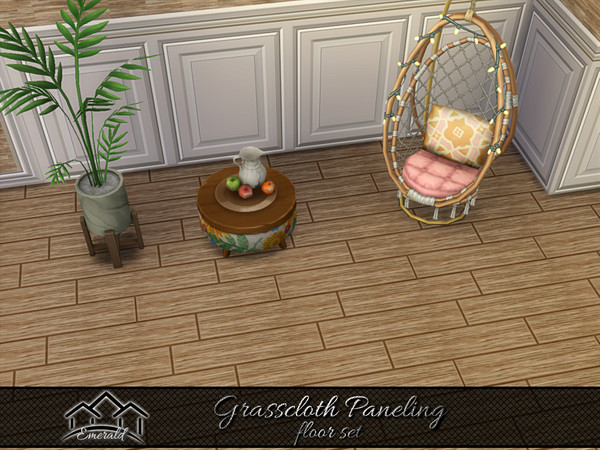 Sims 4 — Grasscloth Paneling floor 1 by Emerald — Creating cozy sophisticated atmospheres with grasscloth paneling.(floor