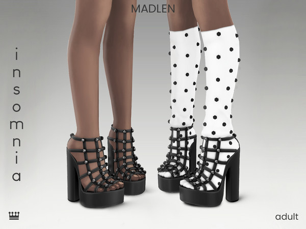 Sims 4 — [Madlen] Insomnia Shoes (No socks) (No Platform) by Madlen — Where dreams tread lightly! Chic, statement shoes