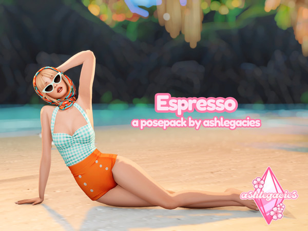 Sims 4 — Espresso Posepack by ashlegacies — - Posepack