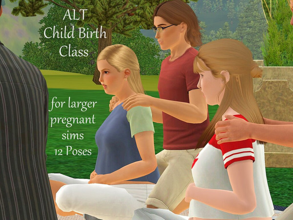 Sims 3 — ALT Child Birth Class Poses by jessesue2 — I've taken the original Child Birth Class pose set and created an