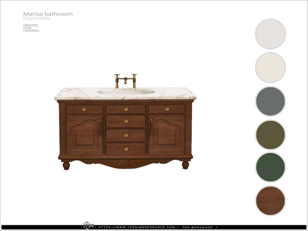 Sims 4 — Marisa - sink by Severinka_ — A set of furniture and decor for bathroom decoration.