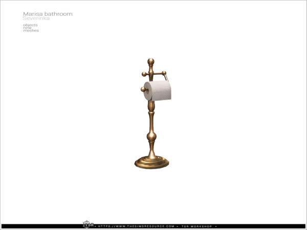 Sims 4 — Marisa - toilet paper stand by Severinka_ — A set of furniture and decor for bathroom decoration.