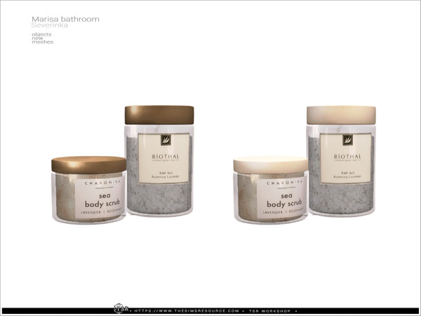 Sims 4 — Marisa - bath jars by Severinka_ — A set of decor for bathroom decoration.