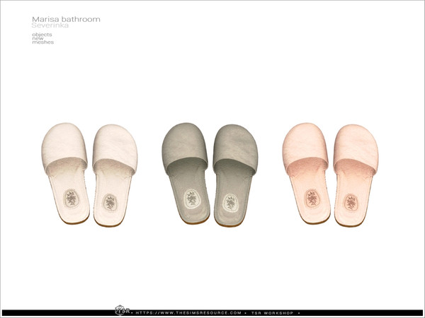 Sims 4 — Marisa - slippers by Severinka_ — A set of decor for bathroom decoration.