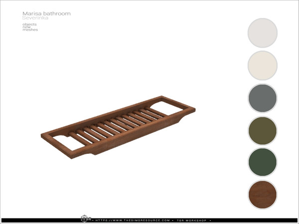 Sims 4 — Marisa - tub shelf by Severinka_ — A set of decor for bathroom decoration.