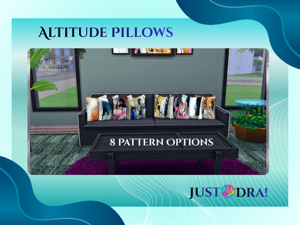 Sims 4 — JustDraven_Altitude_Pillows by Draven298 — Altitude Collection The Altitude Collection is a modern abstract set