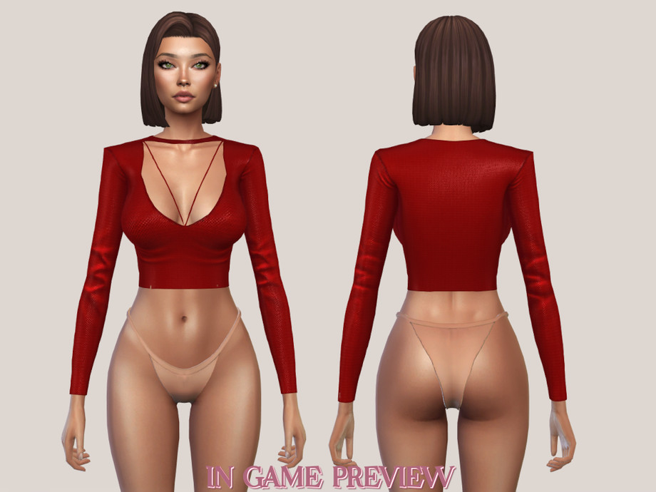 【美品】SIMS PRISTINE 151 The Sims Resource | Leather top with straps