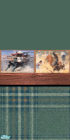 Sims 2 — PrimetimeCowboyWalls - GreenonGreen by Primetime024 — As name implies.