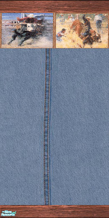 Sims 2 — PrimetimeCowboyWalls - Blue Denim by Primetime024 — As name implies
