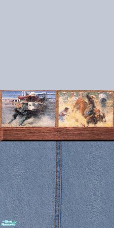 Sims 2 — PrimetimeCowboyWalls - BlueonBlueDenim by Primetime024 — As name implies.