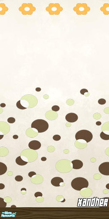 Sims 2 — Blossom Wallpaper - Lydon by Xandher — This fun floral wallpaper coordinates perfectly with my Lydon bedding.