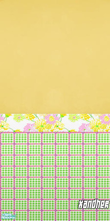Sims 2 — Blossom Wallpaper - Daisy Chains by Xandher — This fun floral wallpaper coordinates perfectly with my Daisy