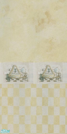 Sims 2 — Bathroom Walls - Yellow Checks by Primetime024 — As name implies.