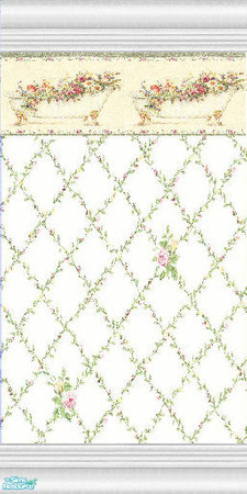 Sims 2 — Bathroom Walls - Victorian Print by Primetime024 — As name implies.