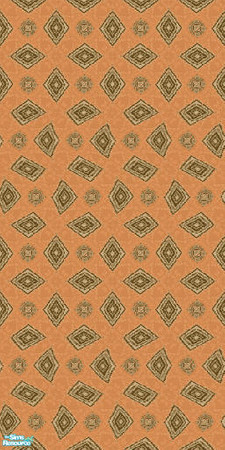 Sims 2 — D2DNifty Light Orange 02 by D2Diamond — Nifty wall paper full length.
