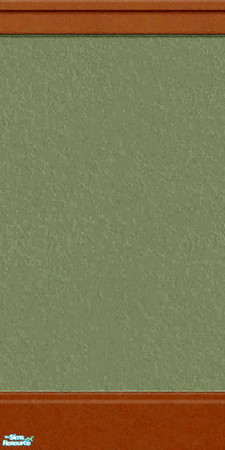 Sims 2 — Craftsman Green Stucco Wall by Nikki041498 — Sage green stucco wall with deep brown crown and floor trim. Part